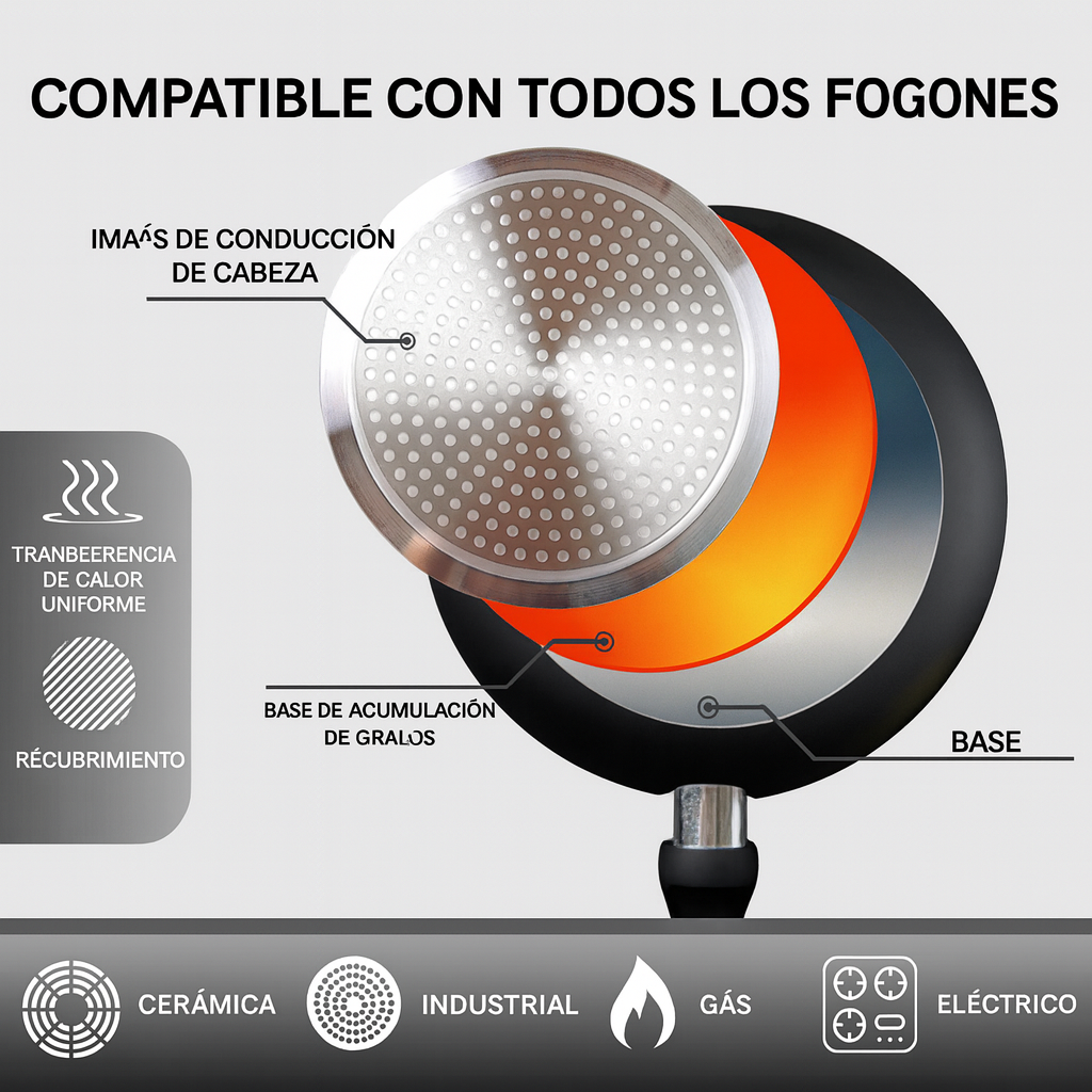 [Llevá 2 y Pagá 1] Sartén Moc Multifuncional Antiadherente de Cerámica + Regalo: Kit de Utensilios